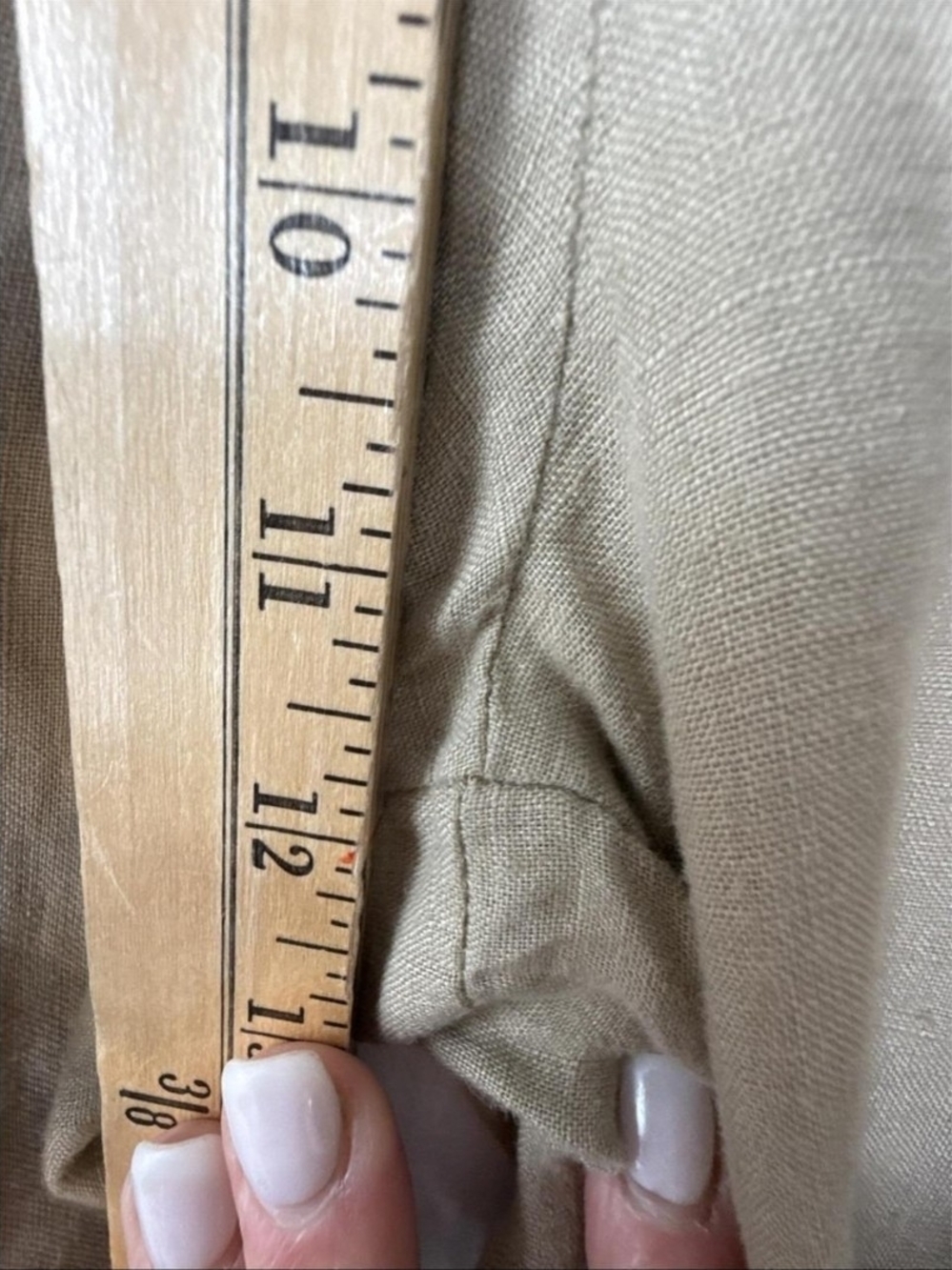 NWOT Flax 100% Linen Wide Leg Ruffle Pants - Picture 6 of 7
